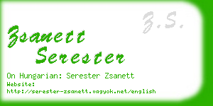 zsanett serester business card